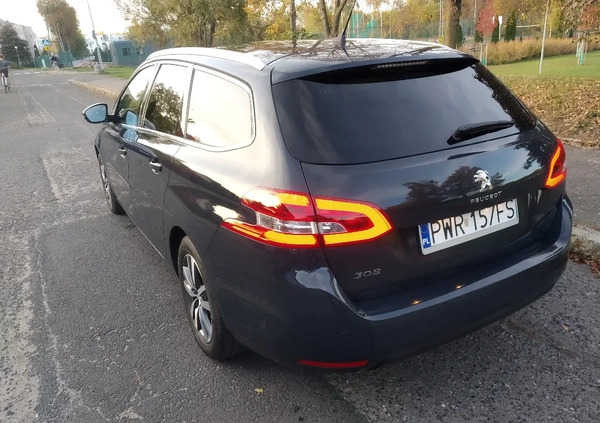 Peugeot 308 cena 54600 przebieg: 46000, rok produkcji 2018 z Września małe 172